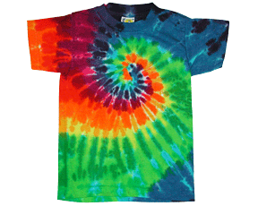 Rainbow Spiral youth shirt - stock YL