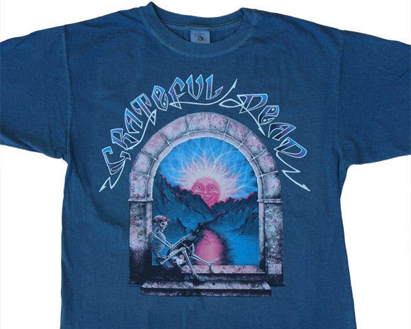 Lute Player denim blue T-shirt - stock S