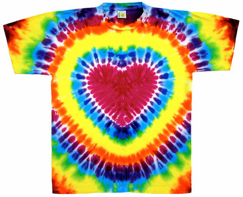 Heart tie-dye T-shirt - stock M