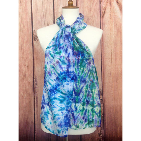 Large 8" x 72" - Atlantis: greens, purples & blues