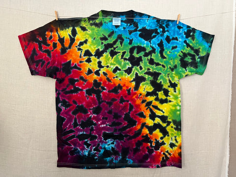 Rainbow Crinkle tie-dye T-shirt - stock XXL