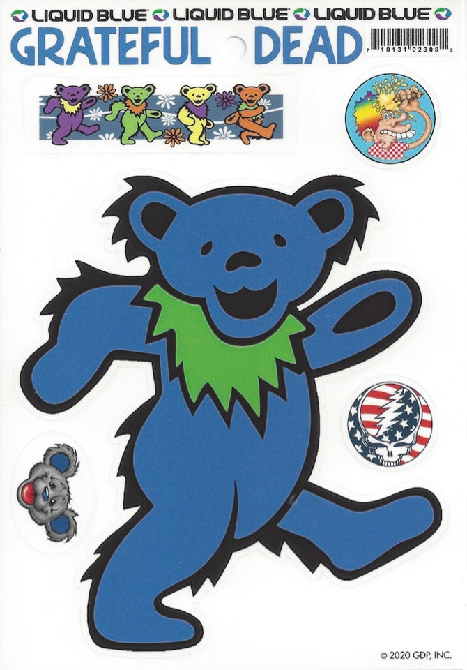 Dancing Bear - Blue die-cut decal