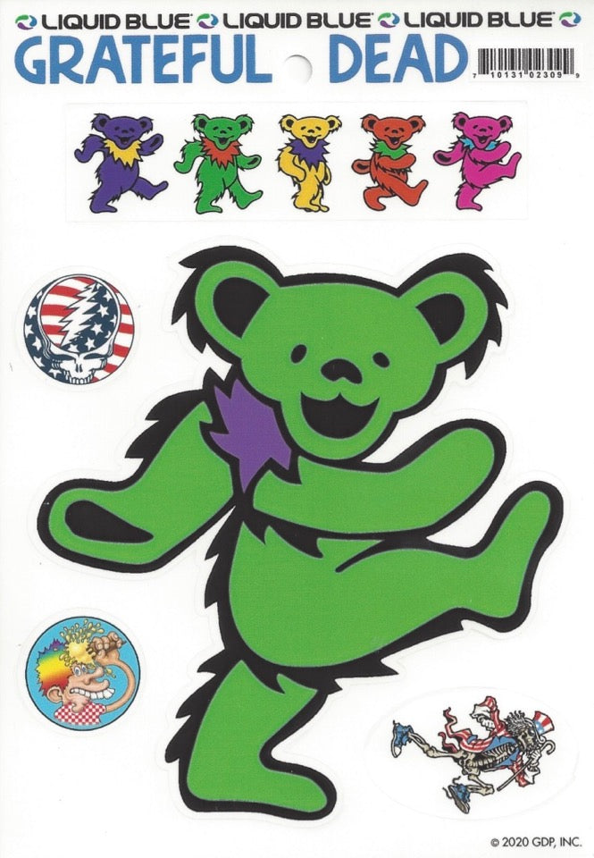 Dancing Bear - Green die-cut decal