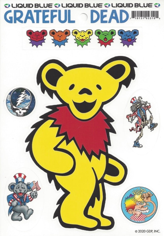 Dancing Bear - Yellow die-cut decal