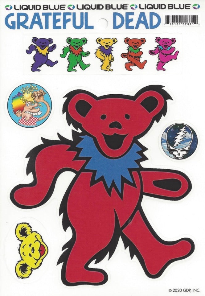 Dancing Bear - Red die-cut decal