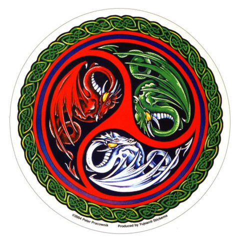 Celtic Shield Dragons decal