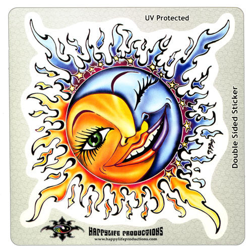 Moon & Sun die-cut decal