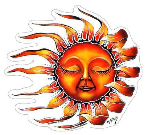 Sleeping Sun die-cut decal