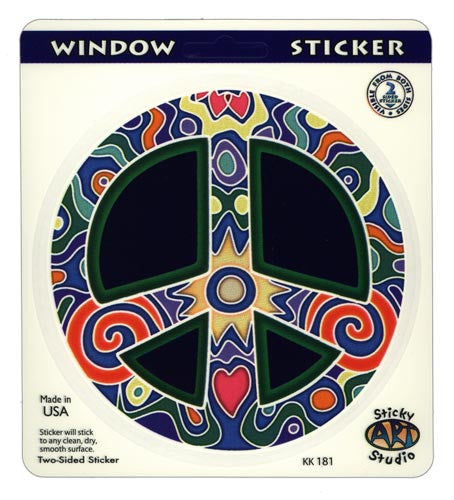 Retro Peace decal