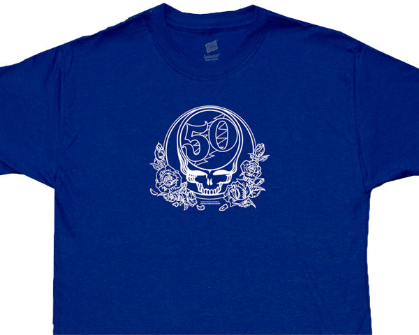 50th Anniversary blue youth T-shirt - stock YS