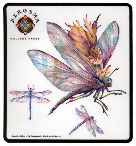 Dragonfly Rider die-cut decal