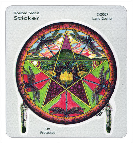 Dragonfly Dreamcatcher die-cut decal