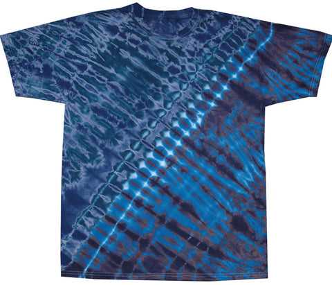 Blue Diagonal tie-dye T-shirt