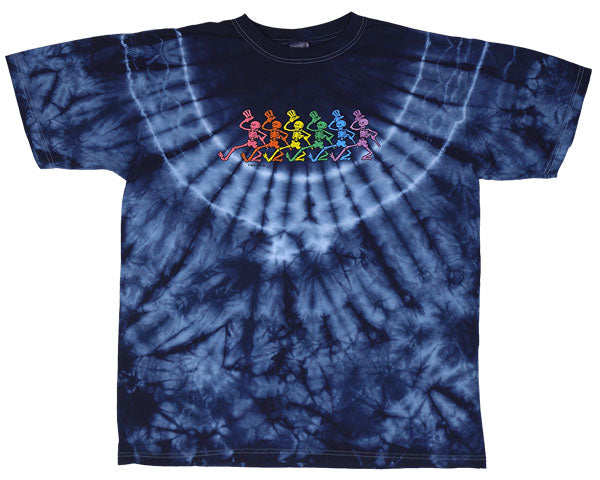 Rainbow Skeletons Tie Dye Tie Dye T-shirt