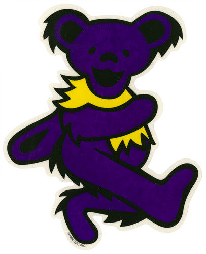 Dancing Bear - Purple die-cut decal - clearance