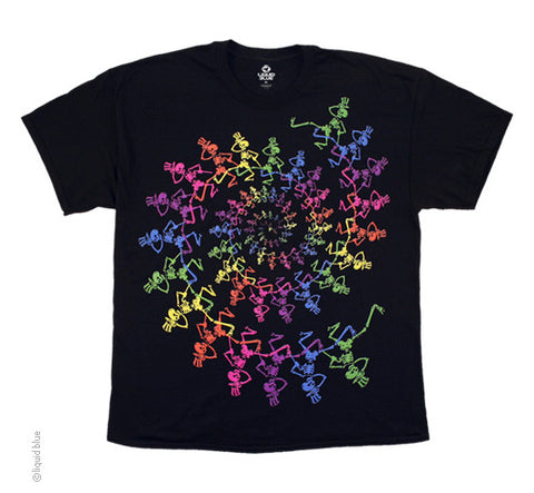 Spiral Skeletons black T-shirt