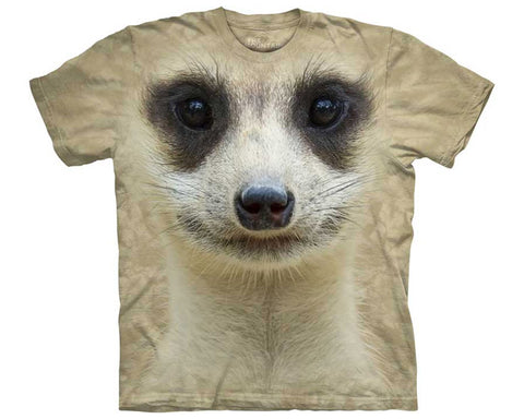 Meerkat Face tie-dye T-shirt - stock 3XL