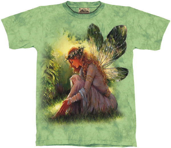 Green Wing Fairy tie-dye youth shirt - stock YL