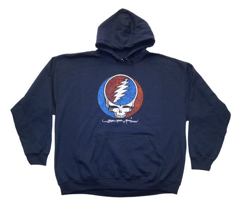 Distress Your Face navy hooded sweatshirt - stock 3XL