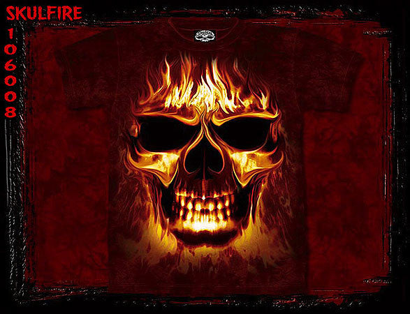 Skull Fire T-shirt - stock M