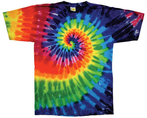 Rainbow Spiral tie-dye T-shirt - stock M