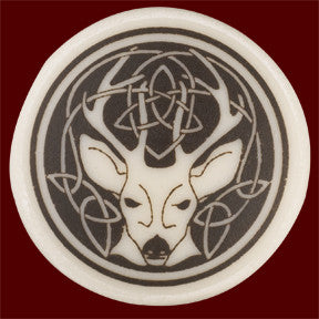 Stag Round Pendant