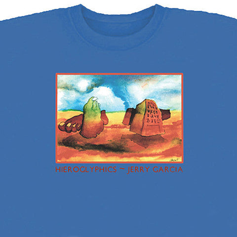 Hieroglyphics blue Jerry Garcia T-Shirt - stock S