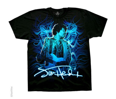 Hendrix - Blue Wild Angel black athletic fit T-shirt - stock M
