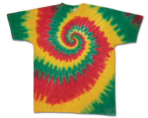Rasta Spiral tie-dye T-shirt - stock large โ Dharma Rose