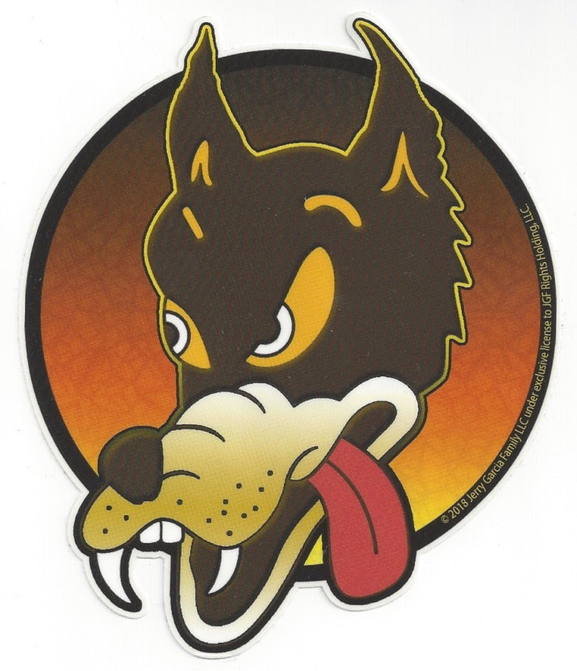 Jerry Garcia Wolf decal