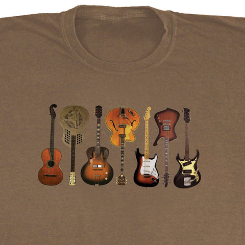 Guitars II Brown T-Shirt