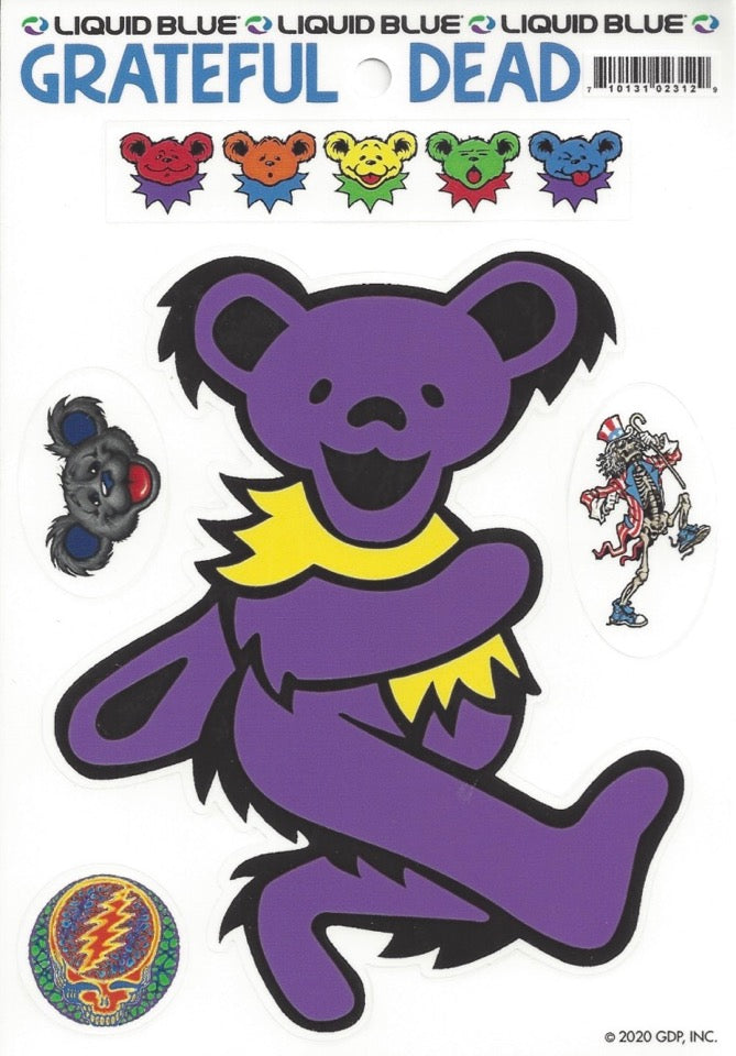 Dancing Bear - Purple die-cut decal
