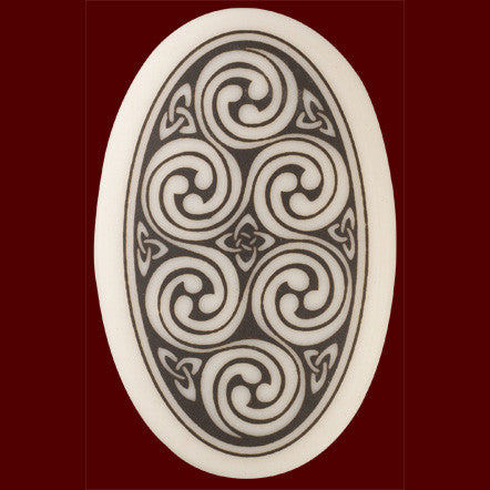 Celtic Spirals Oval Pendant