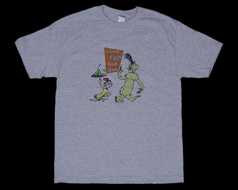 Vintage Green Eggs & Ham athletic heather - clearance S