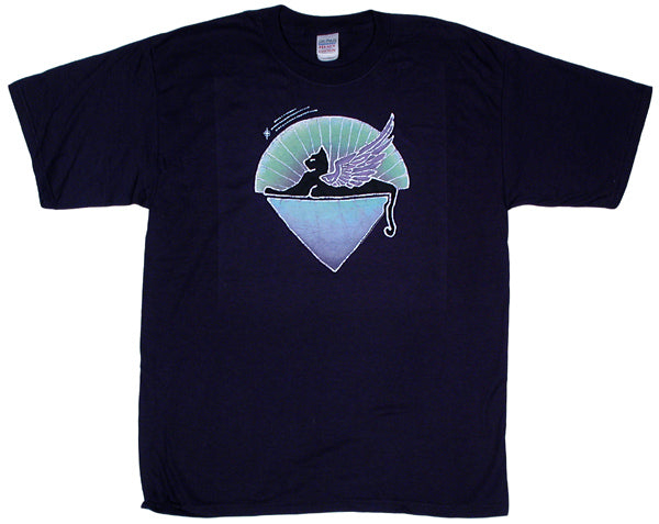 Winged Cat navy T-shirt