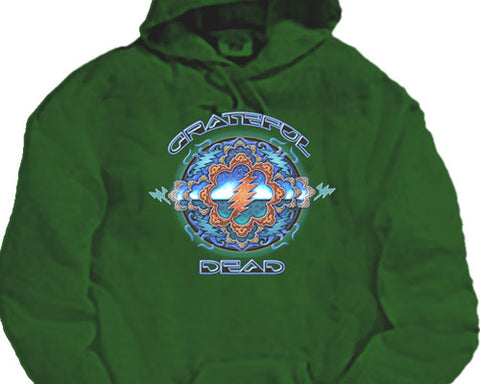 Space Window green hooded sweatshirt