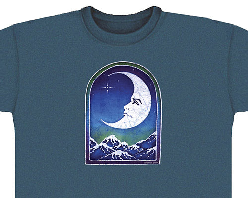Crescent Moon aqua green T-shirt