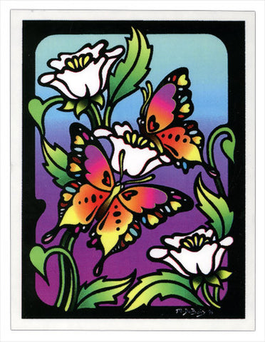 Stained Glass Butterfly decal
