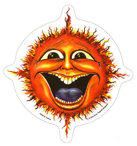 Sunface die-cut decal