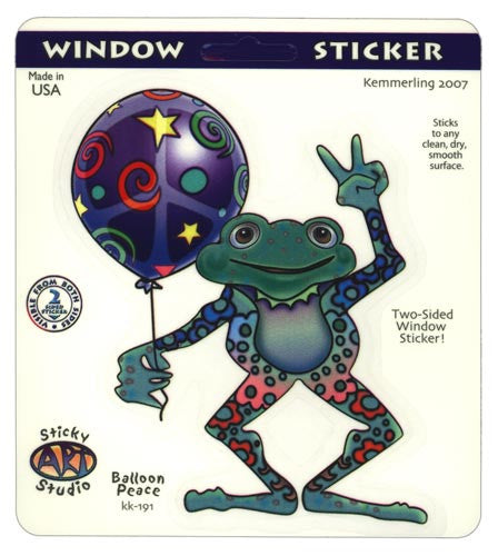 Frog Peace decal