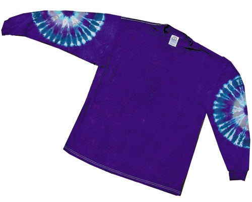 Purple Patches tie-dye long sleeve shirt