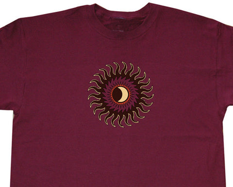Tribal Eclipse burgundy T-shirt