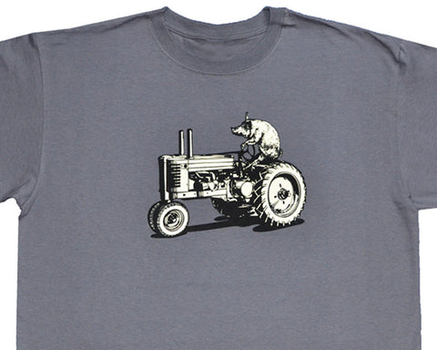 Tractor Hog charcoal T-shirt - M