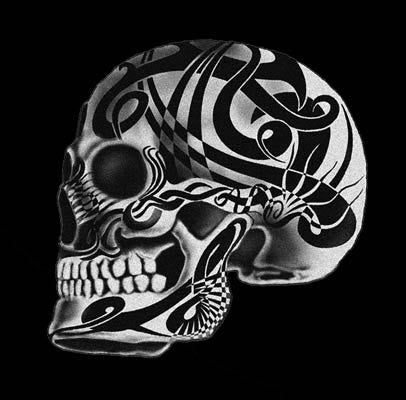 Tattoo Skull black T-shirt
