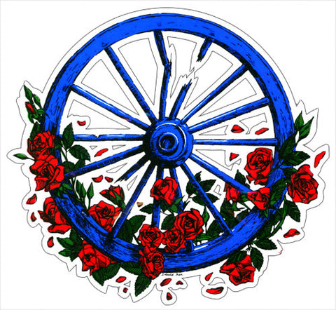 Wheel & Roses decal
