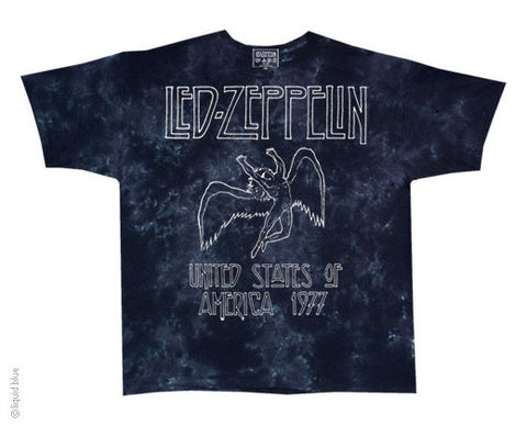 Led Zeppelin USA Tour 1977 tie-dye T-shirt - stock XXL