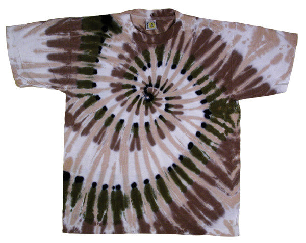 Sage Feather Spiral tie-dye T-shirt